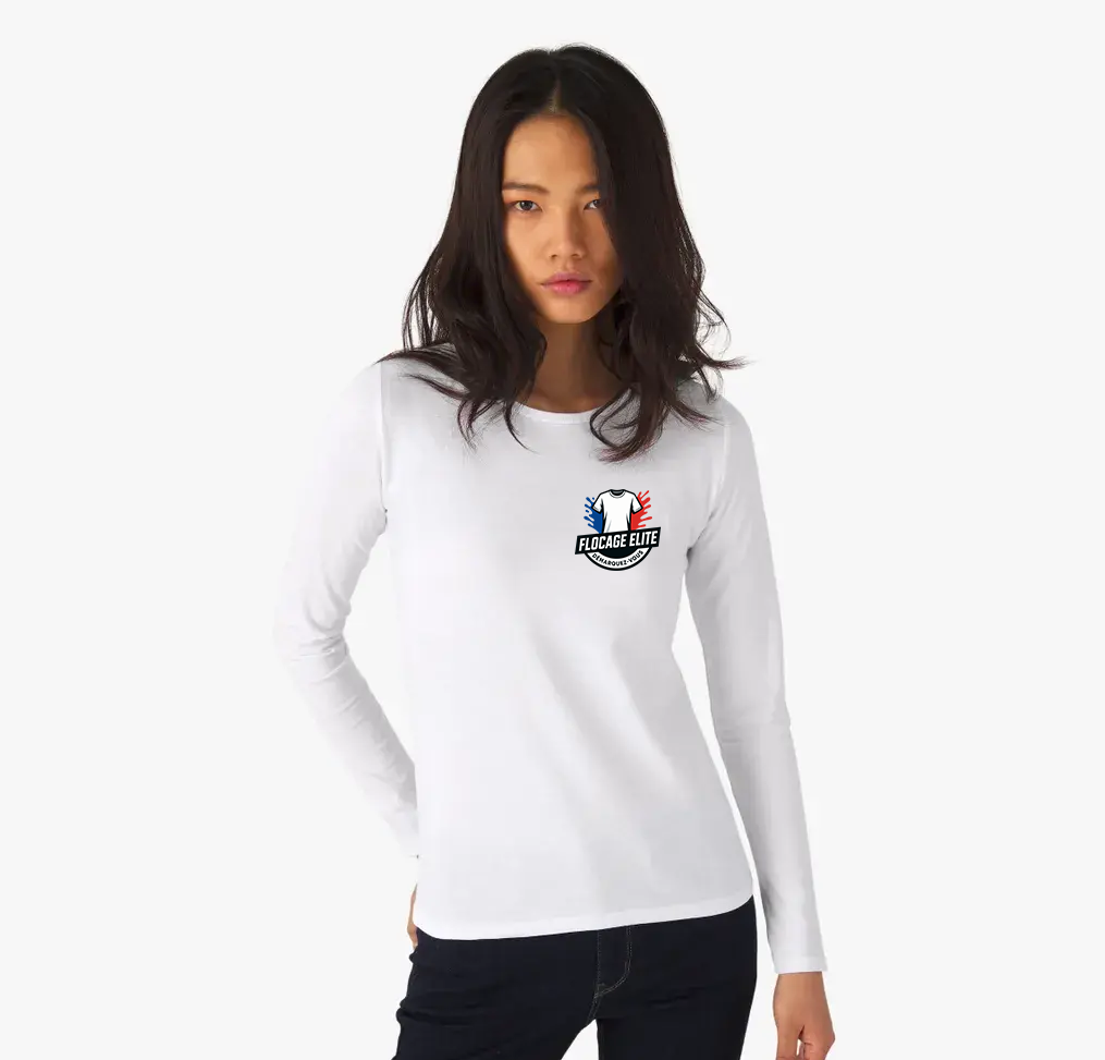 T-SHIRT FEMME MANCHES LONGUES PERSONNALISABLE REF : BC08T