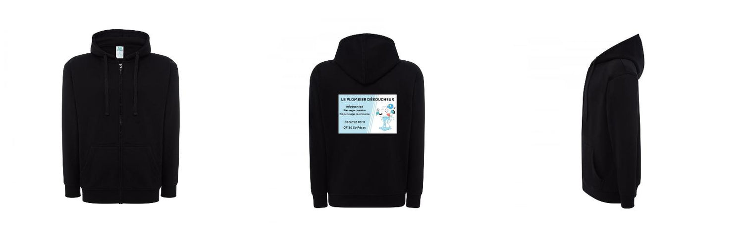 VESTE A CAPUCHE PERSONNALISABLE UNISEX REF: JK297