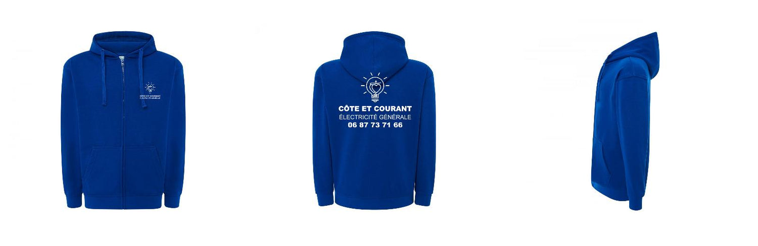 VESTE A CAPUCHE PERSONNALISABLE UNISEX REF: JK297