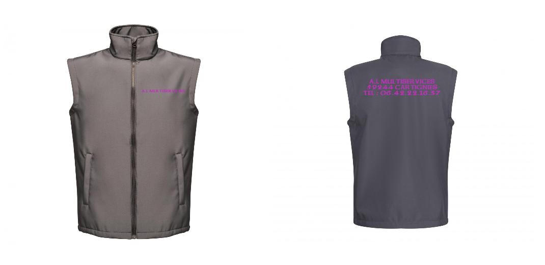 BODYWARMER SOFTSHELL PERSONNALISABLE REF: RGA844