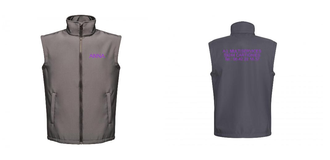 BODYWARMER SOFTSHELL PERSONNALISABLE REF: RGA844