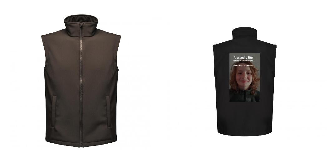 BODYWARMER SOFTSHELL PERSONNALISABLE REF: RGA844
