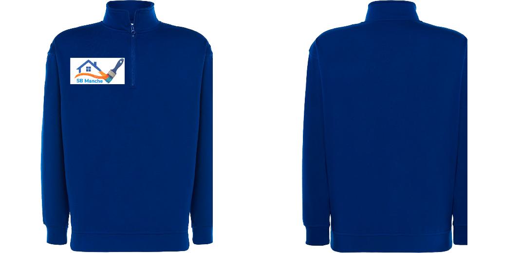 SWEAT COL ZIPPÉ PERSONNALISABLE UNISEXE REF: JK298