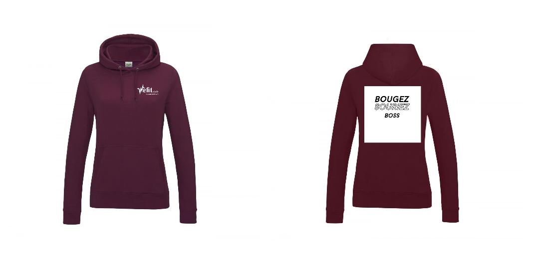 SWEAT A CAPUCHE FEMME PERSONNALISABLE REF : JH01F