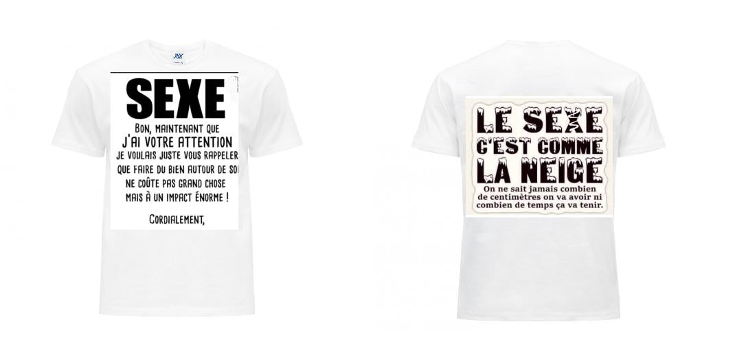 T-SHIRT PREMIUM UNISEXE PERSONNALISABLE REF : JK190