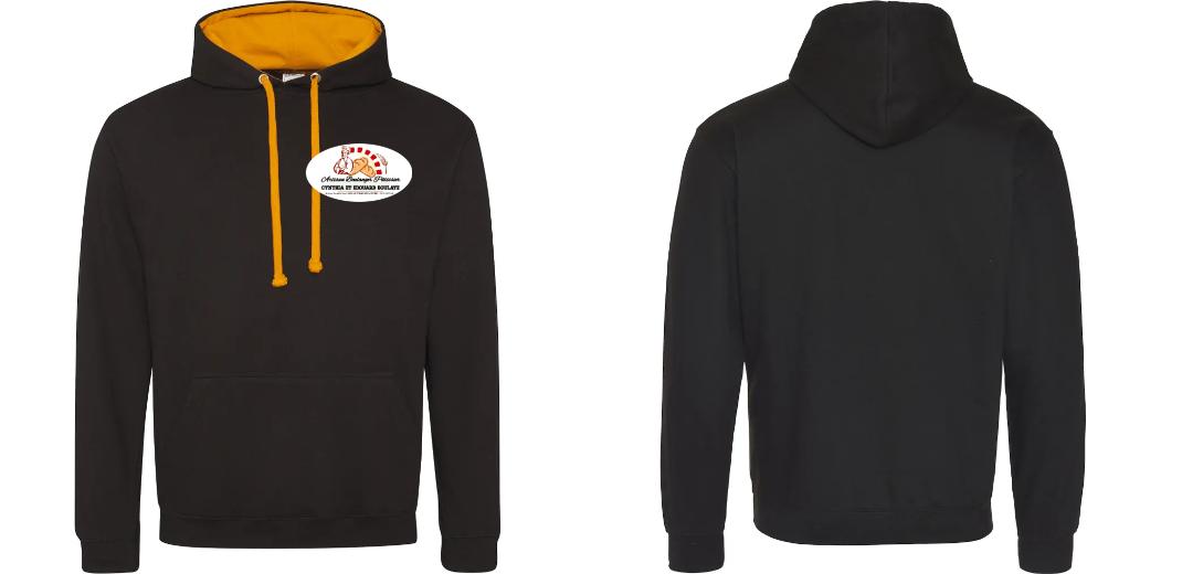 SWEAT A CAPUCHE CONTRASTÉ PERSONNALISABLE UNISEXE REF : JH003
