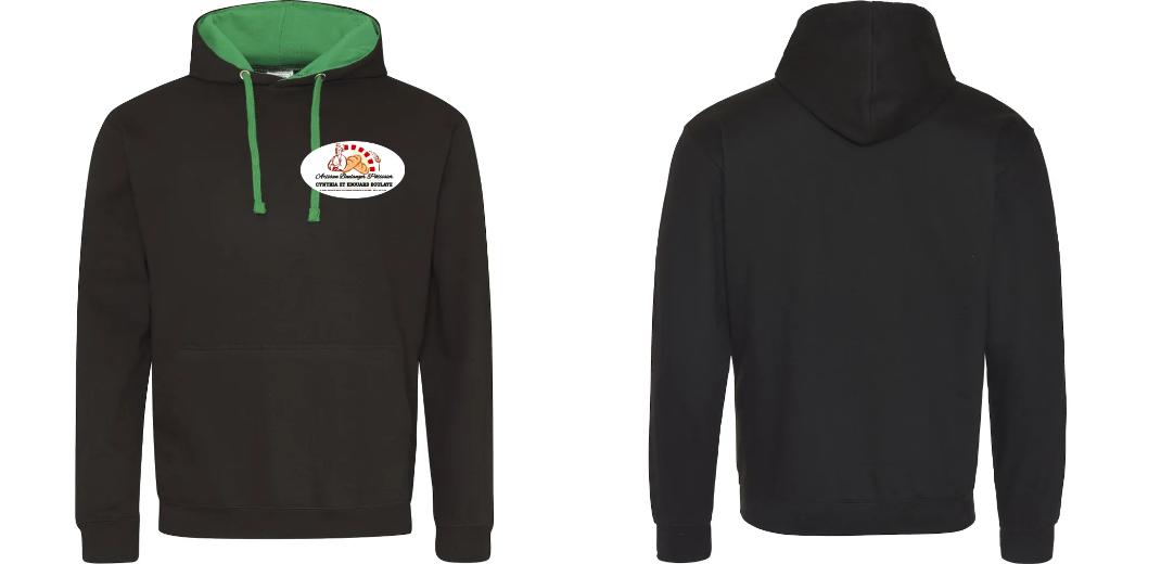 SWEAT A CAPUCHE CONTRASTÉ PERSONNALISABLE UNISEXE REF : JH003