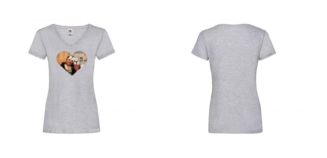 T-SHIRT COL V FEMME PERSONNALISABLE REF : SC601