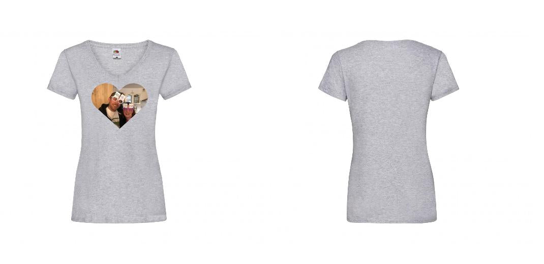 T-SHIRT COL V FEMME PERSONNALISABLE REF : SC601