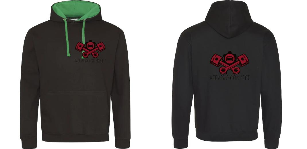SWEAT A CAPUCHE CONTRASTÉ PERSONNALISABLE UNISEXE REF : JH003