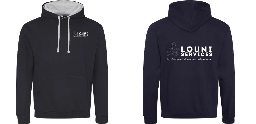 SWEAT A CAPUCHE CONTRASTÉ PERSONNALISABLE UNISEXE REF : JH003