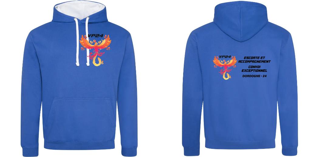 SWEAT A CAPUCHE CONTRASTÉ PERSONNALISABLE UNISEXE REF : JH003