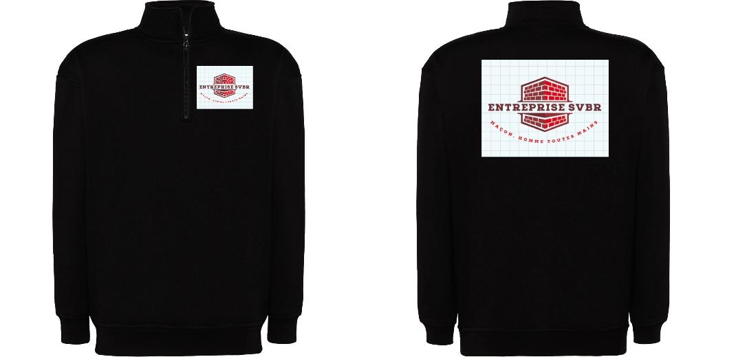 SWEAT COL ZIPPÉ PERSONNALISABLE UNISEXE REF: JK298