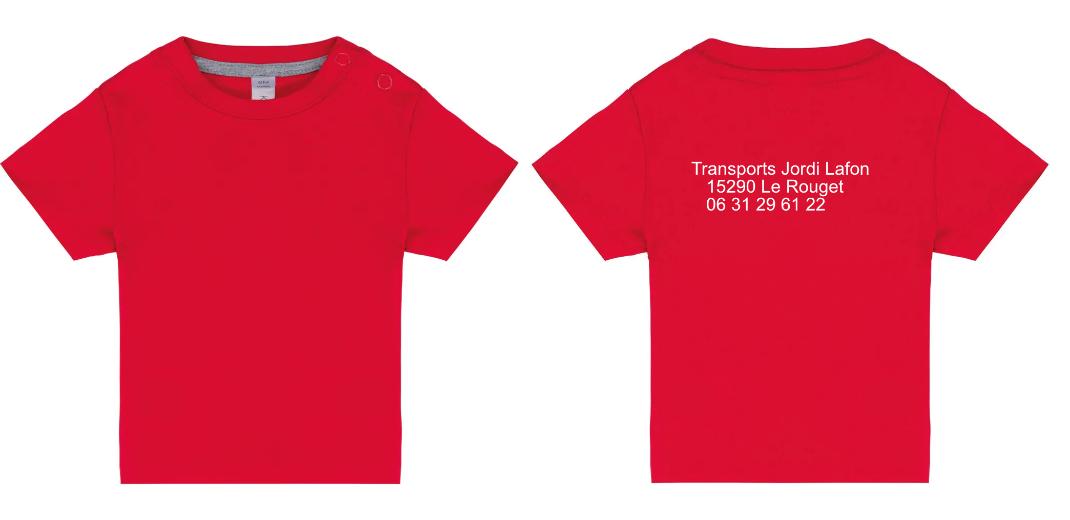 T-SHIRT BÉBÉ PERSONNALISABLE REF : K363