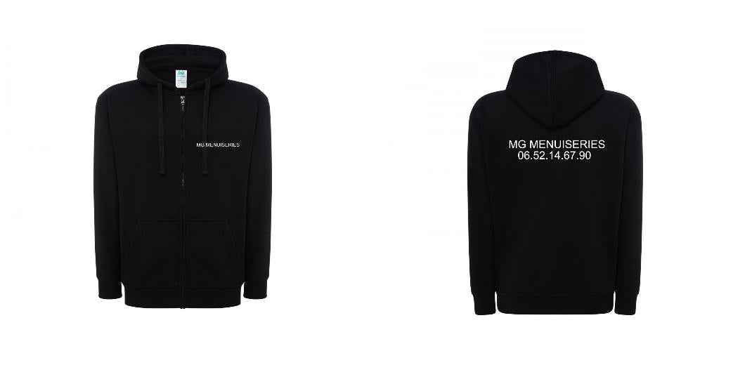 VESTE A CAPUCHE PERSONNALISABLE UNISEX REF: JK297