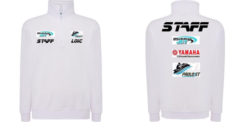 SWEAT COL ZIPPÉ PERSONNALISABLE UNISEXE REF: JK298