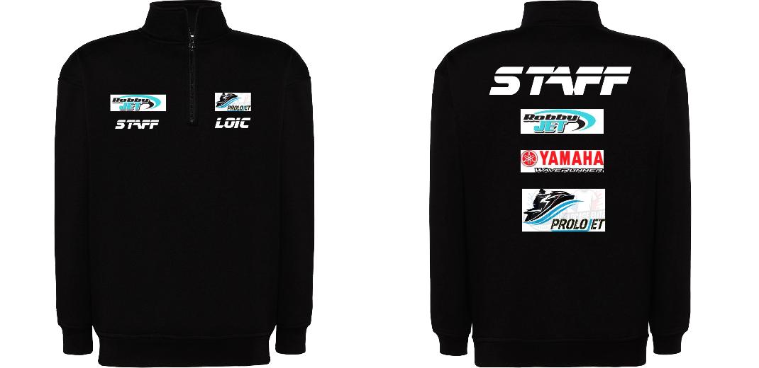 SWEAT COL ZIPPÉ PERSONNALISABLE UNISEXE REF: JK298