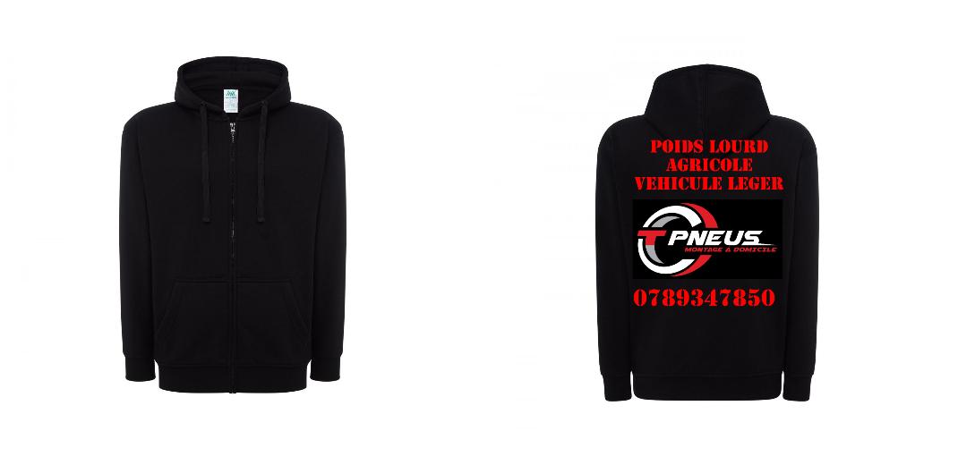 VESTE A CAPUCHE PERSONNALISABLE UNISEX REF: JK297
