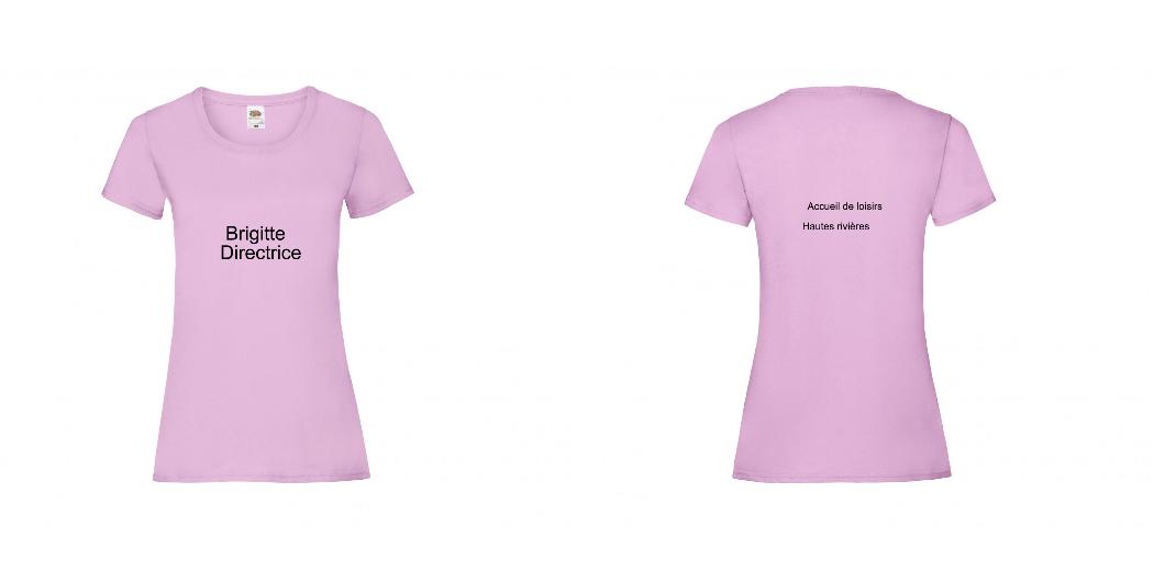 T-SHIRT ROND FEMME PERSONNALISABLE REF : SC600