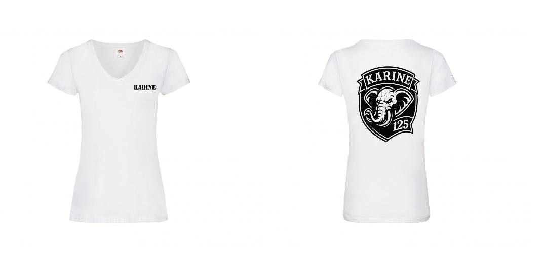 T-SHIRT COL V FEMME PERSONNALISABLE REF : SC601