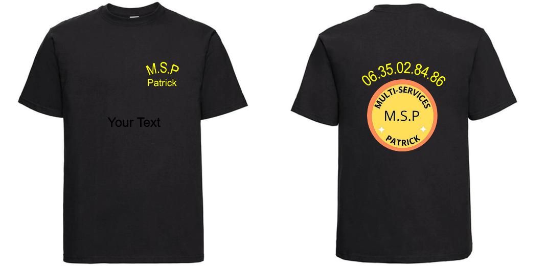 T-SHIRT PRESTIGE EPAIS UNISEXE 100% COTON PERSONNALISABLE REF : RU215