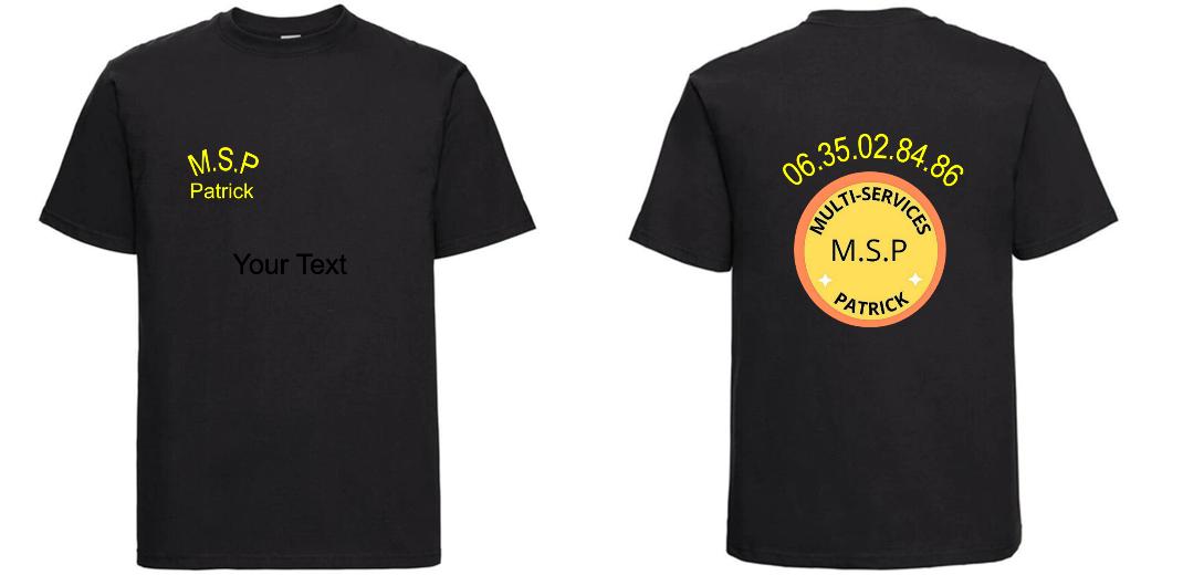 T-SHIRT PRESTIGE EPAIS UNISEXE 100% COTON PERSONNALISABLE REF : RU215