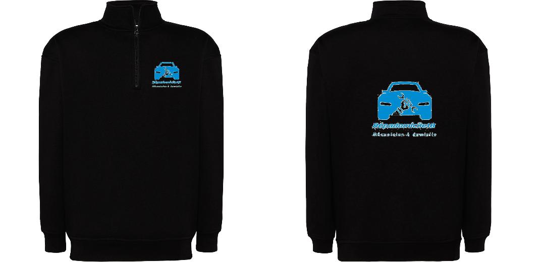 SWEAT COL ZIPPÉ PERSONNALISABLE UNISEXE REF: JK298