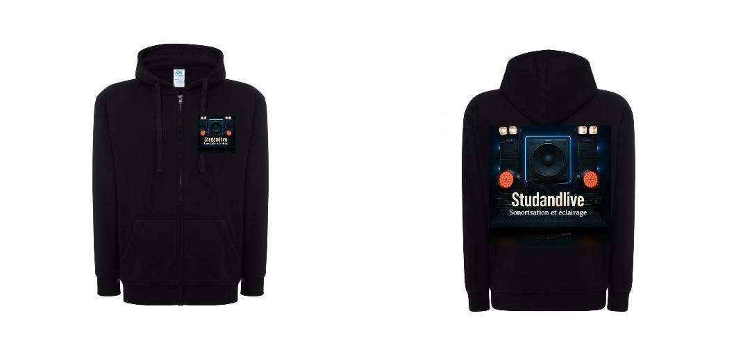 VESTE A CAPUCHE PERSONNALISABLE UNISEX REF: JK297