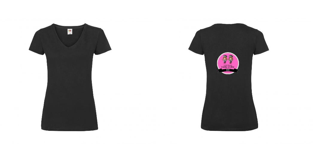 T-SHIRT COL V FEMME PERSONNALISABLE REF : SC601