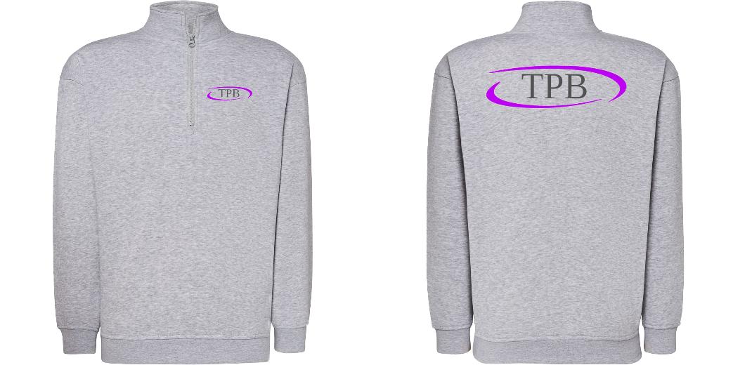 SWEAT COL ZIPPÉ PERSONNALISABLE UNISEXE REF: JK298