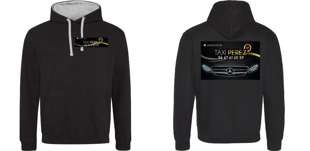 SWEAT A CAPUCHE CONTRASTÉ PERSONNALISABLE UNISEXE REF : JH003