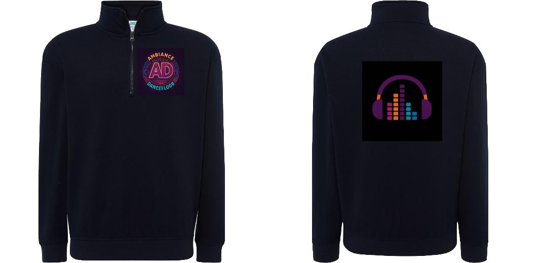 SWEAT COL ZIPPÉ PERSONNALISABLE UNISEXE REF: JK298