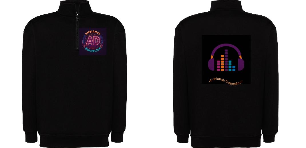 SWEAT COL ZIPPÉ PERSONNALISABLE UNISEXE REF: JK298