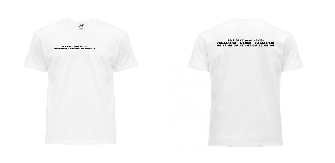 T-SHIRT PREMIUM UNISEXE 100% COTON PERSONNALISABLE REF : JK190