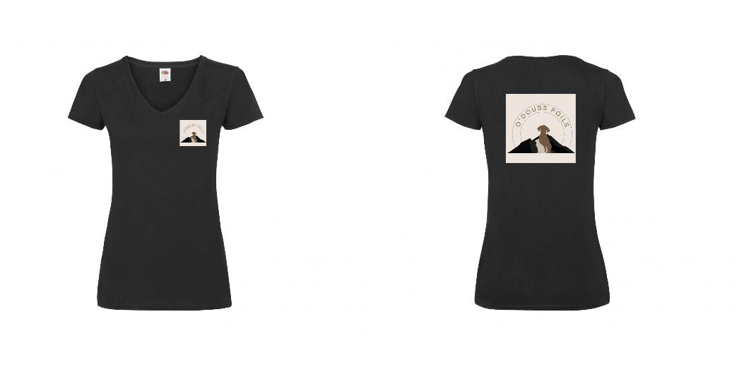 T-SHIRT COL V FEMME PERSONNALISABLE REF : SC601