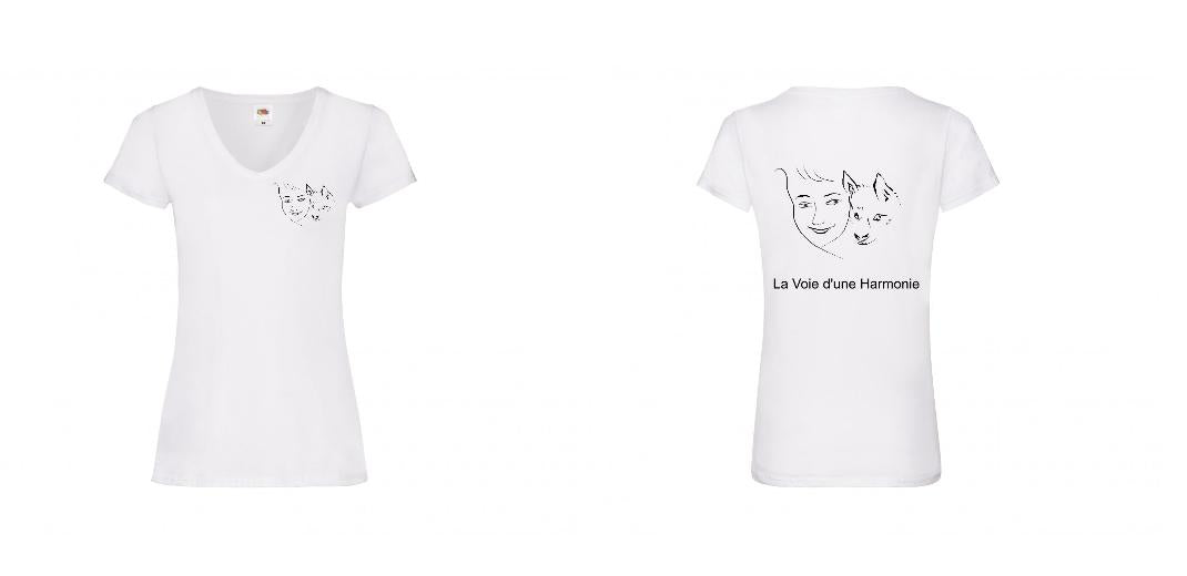 T-SHIRT COL V FEMME PERSONNALISABLE REF : SC601