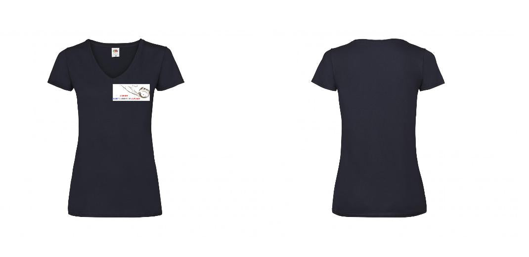 T-SHIRT COL V FEMME PERSONNALISABLE REF : SC601
