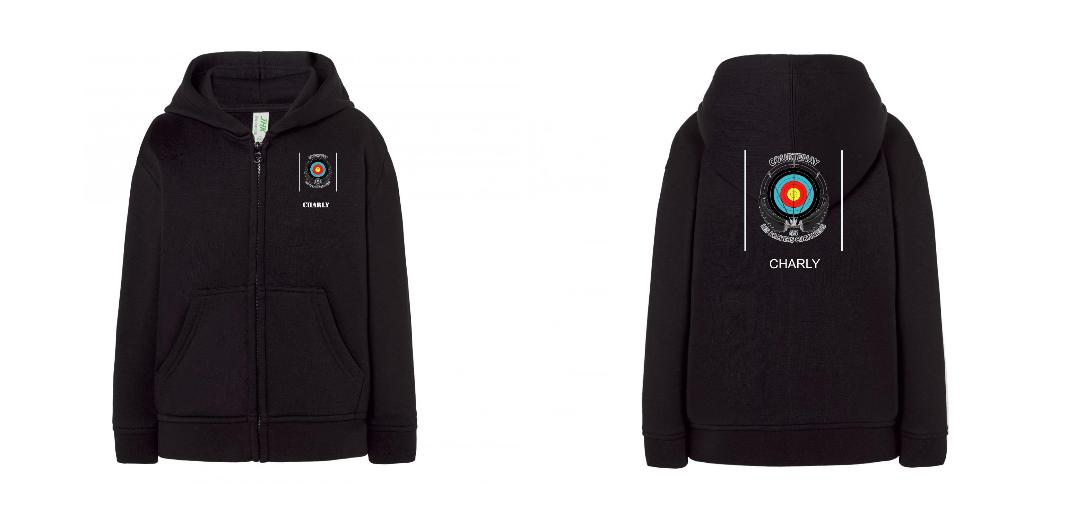 SWEAT A CAPUCHE ZIPPÉ ENFANT PERSONNALISABLE REF : JK290K