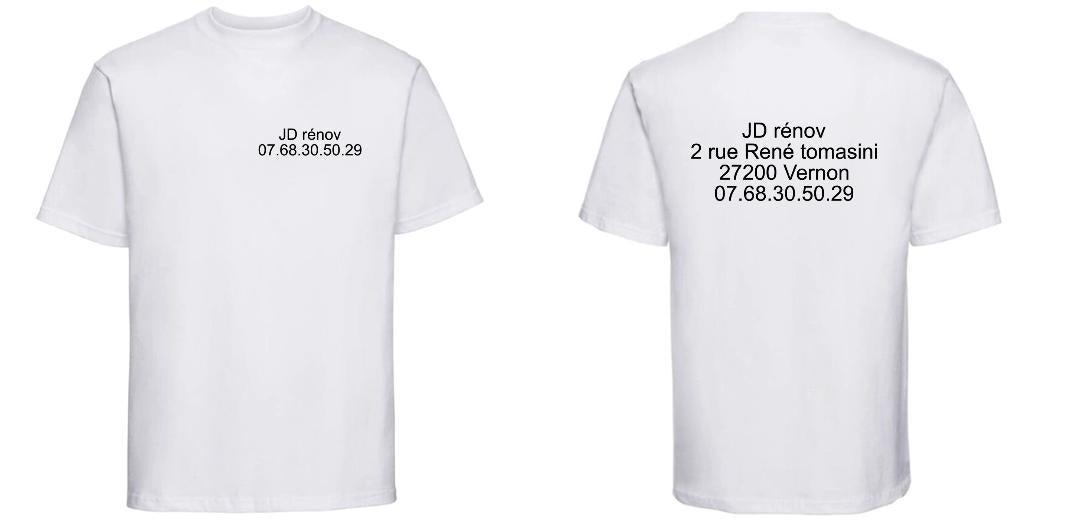 T-SHIRT PRESTIGE EPAIS UNISEXE 100% COTON PERSONNALISABLE REF : RU215