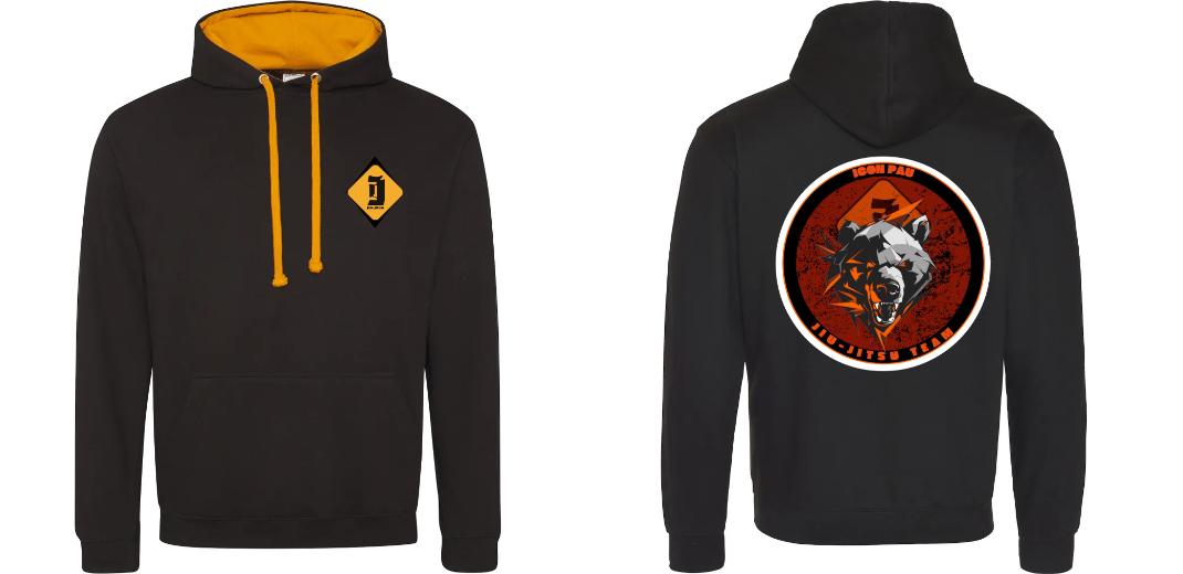SWEAT A CAPUCHE CONTRASTÉ PERSONNALISABLE UNISEXE REF : JH003