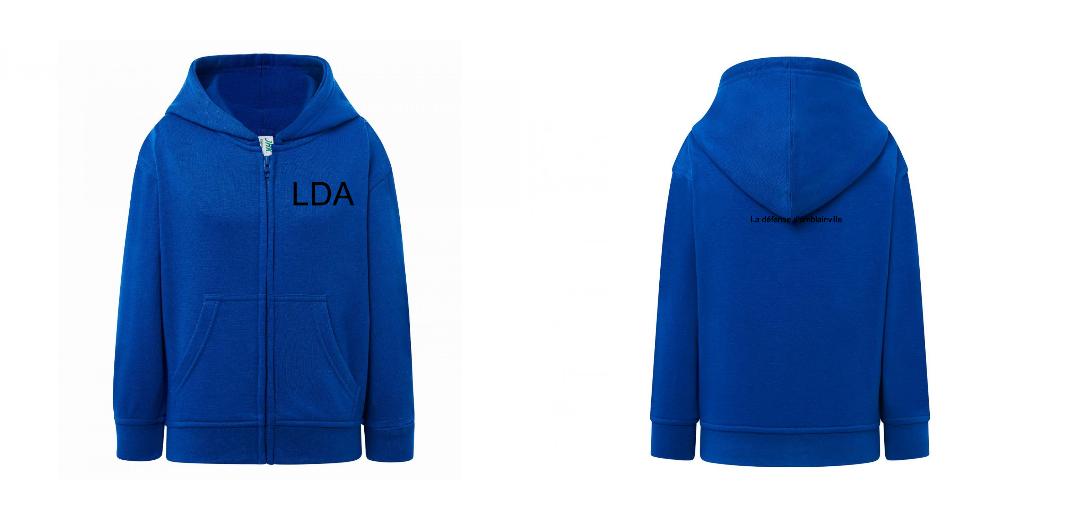 SWEAT A CAPUCHE ZIPPÉ ENFANT PERSONNALISABLE REF : JK290K