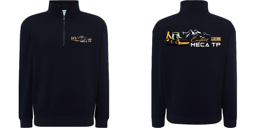 SWEAT COL ZIPPÉ PERSONNALISABLE UNISEXE REF: JK298