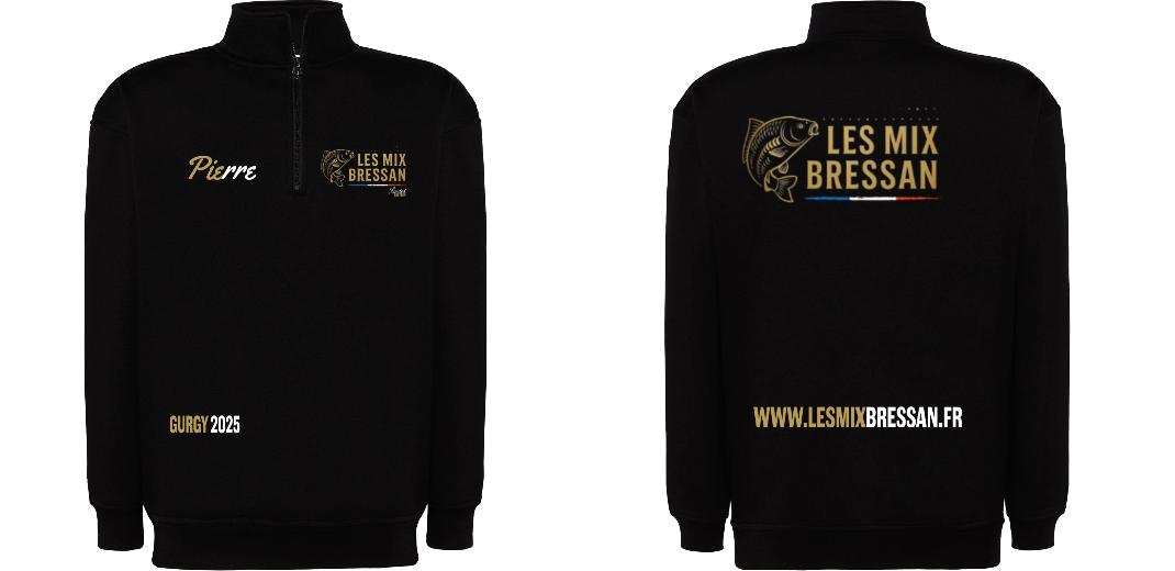 SWEAT COL ZIPPÉ PERSONNALISABLE UNISEXE REF: JK298