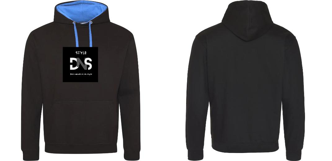 SWEAT A CAPUCHE CONTRASTÉ PERSONNALISABLE UNISEXE REF : JH003
