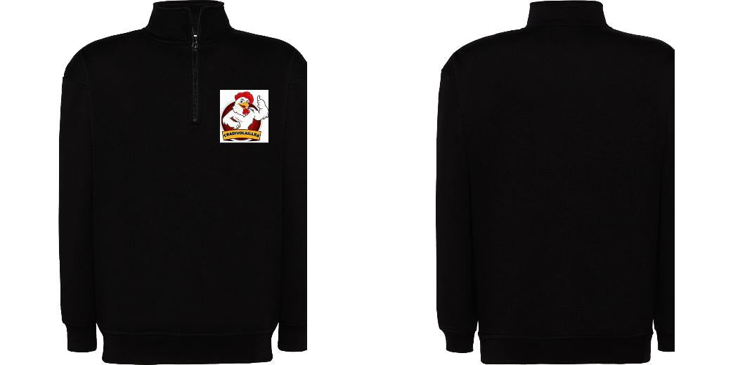 SWEAT COL ZIPPÉ PERSONNALISABLE UNISEXE REF: JK298