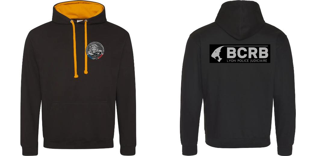 SWEAT A CAPUCHE CONTRASTÉ PERSONNALISABLE UNISEXE REF : JH003