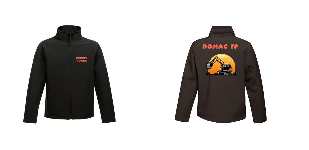 VESTE SOFTSHELL HOMME PERSONNALISABLE REF : RGA628