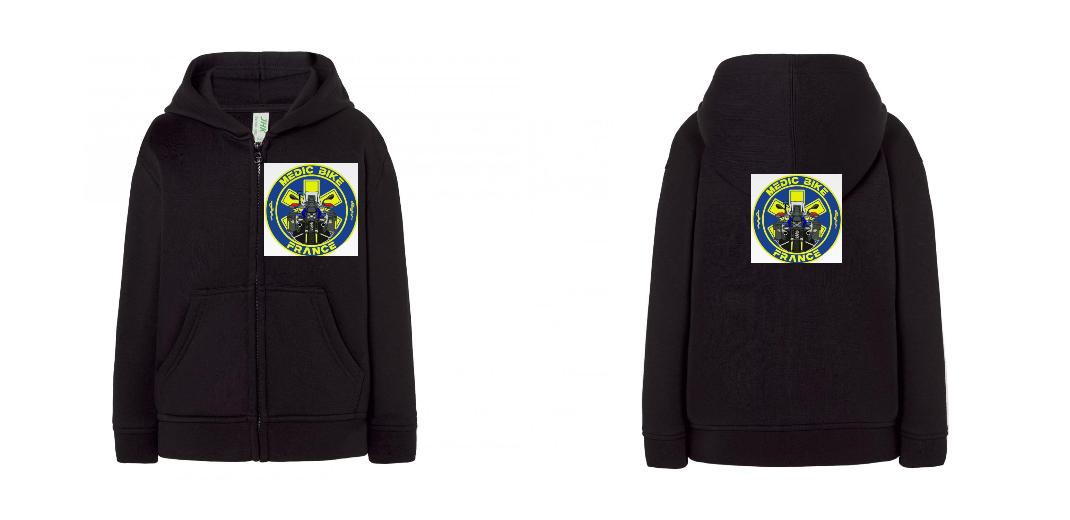 SWEAT A CAPUCHE ZIPPÉ ENFANT PERSONNALISABLE REF : JK290K