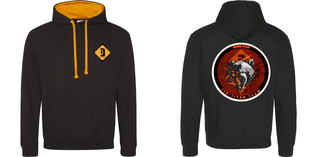 SWEAT A CAPUCHE CONTRASTÉ PERSONNALISABLE UNISEXE REF : JH003