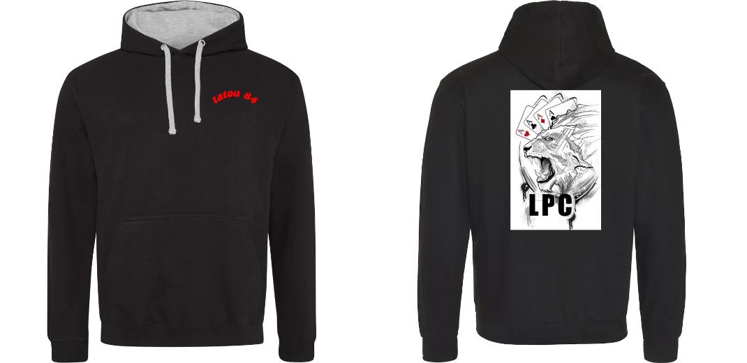 SWEAT A CAPUCHE CONTRASTÉ PERSONNALISABLE UNISEXE REF : JH003